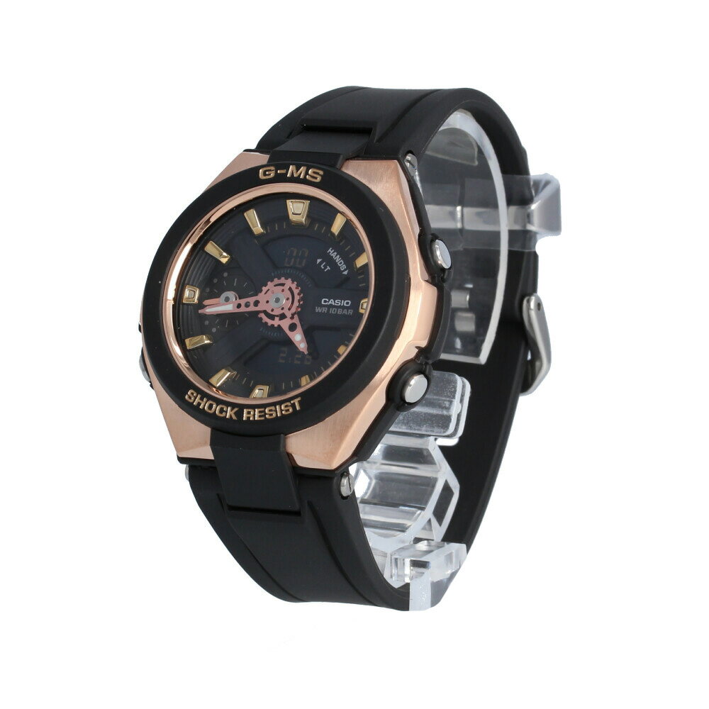 CASIO カシオ Baby-G ベビージー ベビーG 腕時計 時計 レディース アナログ デジタル アナデジ G-MS ジーミズ 防水 カジュアル アウトドア スポーツ ブラック 黒 ローズゴールド MSG-400G-1A1プレゼント ギフト 1年保証 送料無料