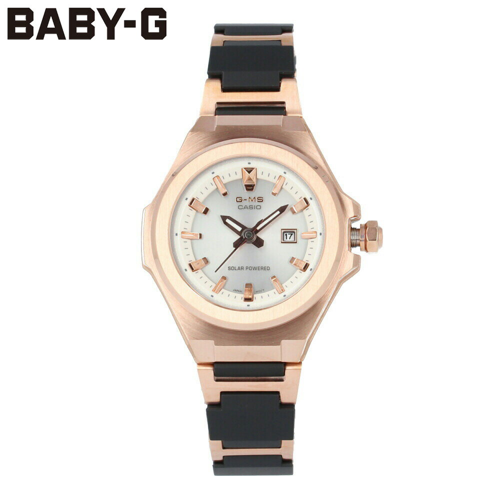 カシオ Baby-G 腕時計（メンズ） CASIO カシオ Baby-G ベビージー ベビーG 腕時計 時計 レディース アナログ メタル ソーラー G-MS ジーミズ 防水 カジュアル アウトドア スポーツ ブラック 黒 ローズゴールド 金 MSG-S500CG-1Aプレゼント ギフト 1年保証 送料無料 父の日