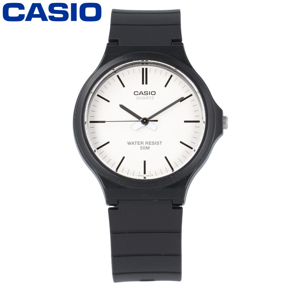 樂天商城 - CASIO カシオ カシオスタンダード チープカシオ チプカシ腕時計 時計 メンズ 防水 クオーツ ブラック ホワイト MW-240-7Eプレゼント ギフト 1年保証 送料無料 【ネコポス発送・BOXなし】