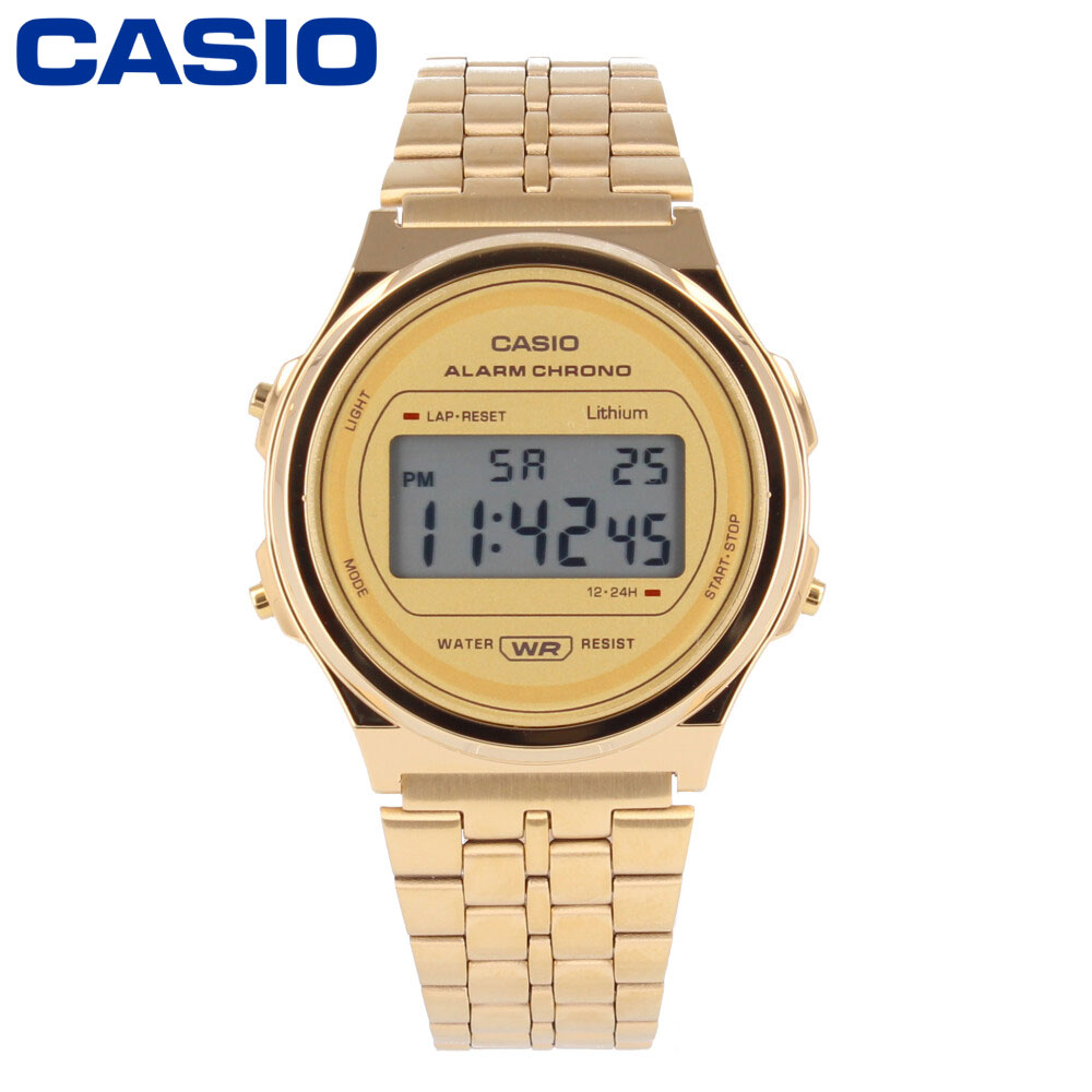 最大500円OFFクーポン配布中！5/16 1:59まで CASIO カシオ カシオスタンダード Vintage ビンテージ腕時計 時計 ユニセックス クラシック クオーツ デジタル メタル 丸顔 ラウンド メタル ゴールド A171WEG-9Aプレゼント ギフト 1年保証 送料無料 母の日