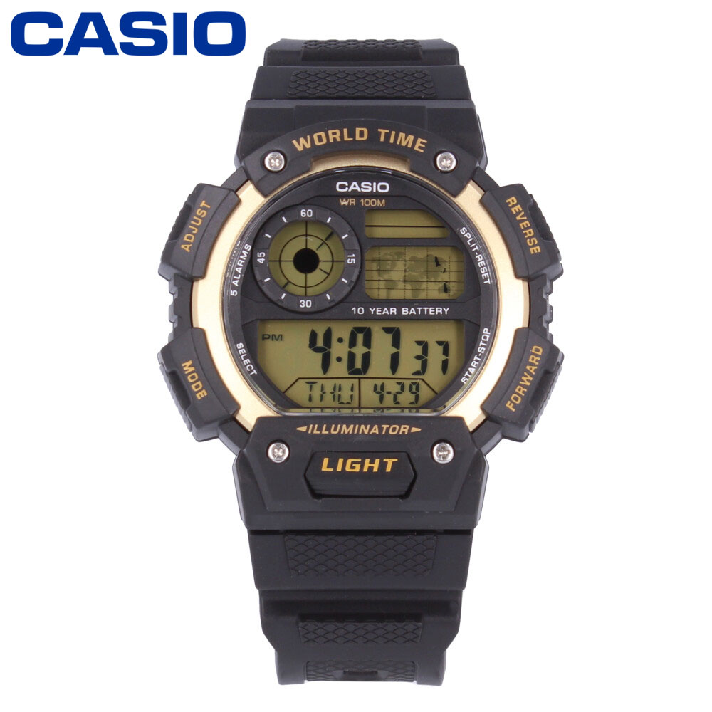 CASIO カシオ カシオスタンダード腕時計 時計 メンズ デジタル 防水 クオーツ ブラック ゴールド AE-1400WH-9Aプレゼント ギフト 1年保証 送料無料