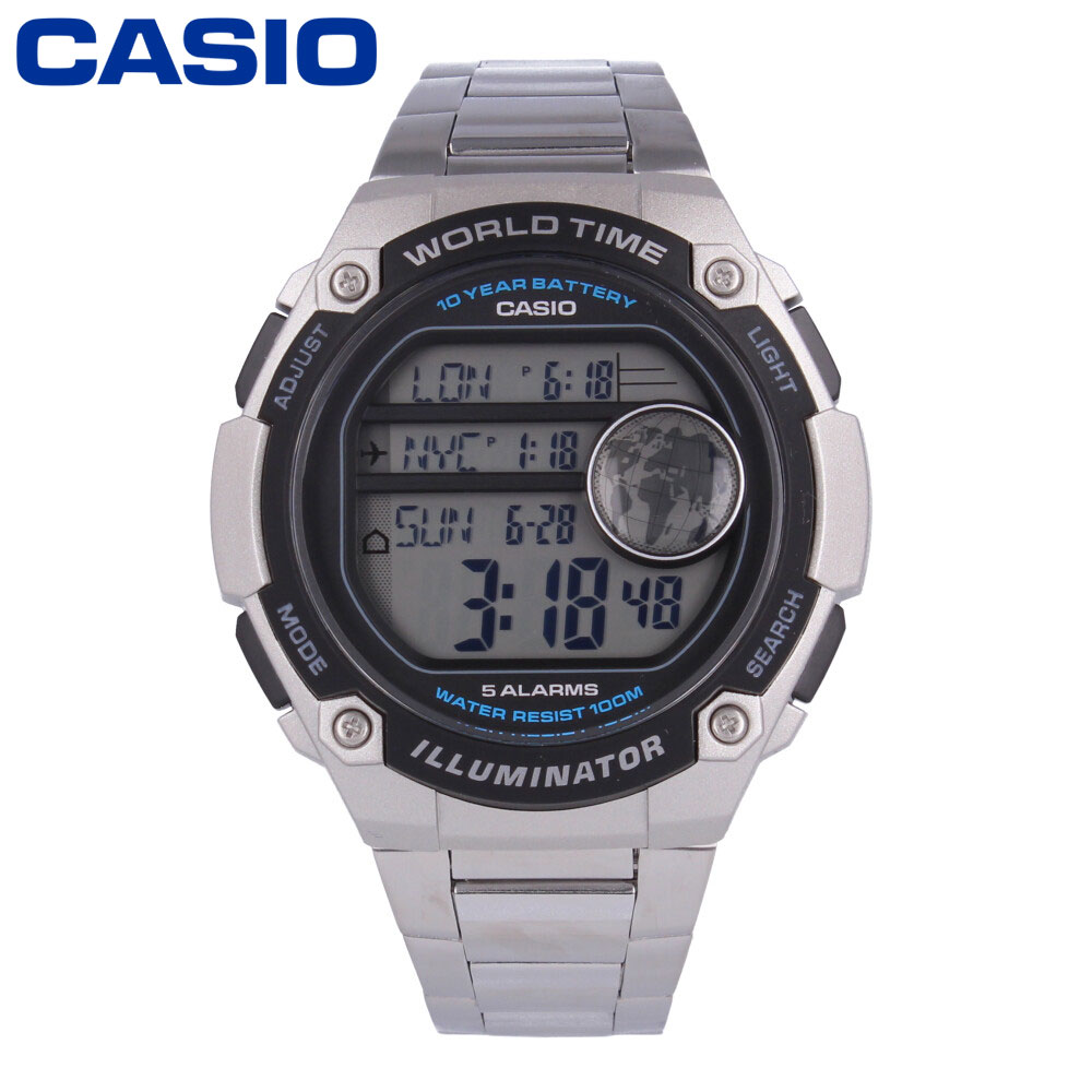CASIO カシオ カシオスタンダード腕時計 時計 メンズ クオーツ デジタル メタル シルバー ブラック AE-3000WD-1Aプレゼント ギフト 1年保証 送料無料