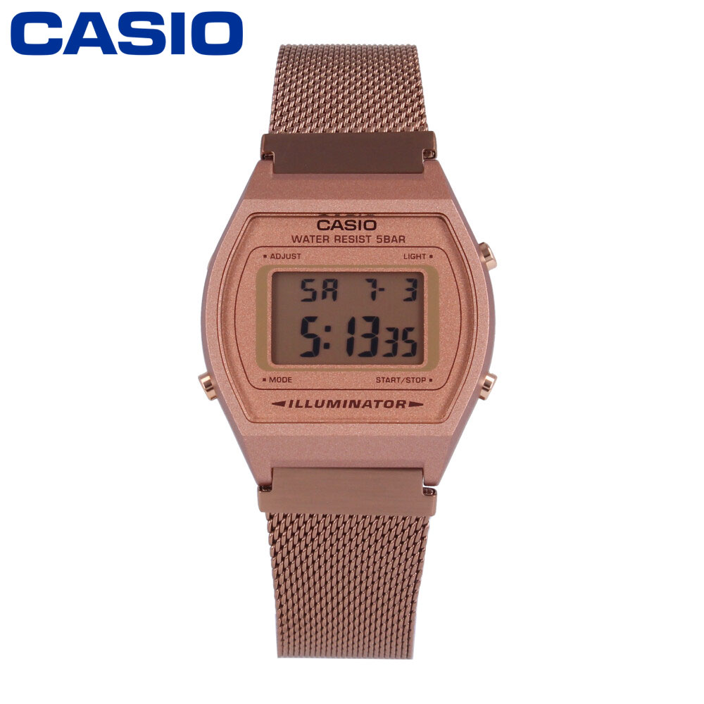 新年セール開催中！CASIO カシオ カシオスタンダード腕時計 時計 レディース クオーツ デジタル メタル メッシュ ピンクゴールド B640WMR-5Aプレゼント ギフト 1年保証 送料無料
