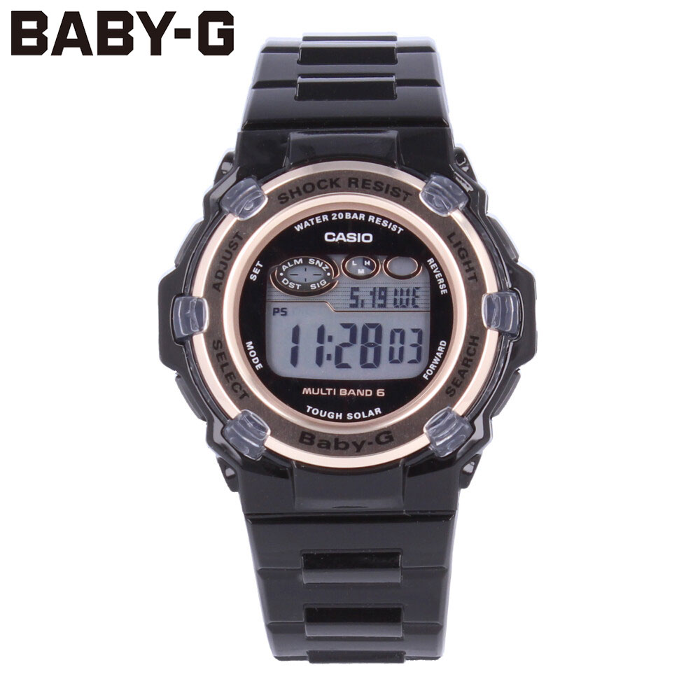 CASIO カシオ Baby-G ベビージー ベビーG腕時計 時計 レディース デジタル 防水 ソーラー 電波 ブラック ピンクゴールド BGR-3003-1プレゼント ギフト 1年保証 送料無料