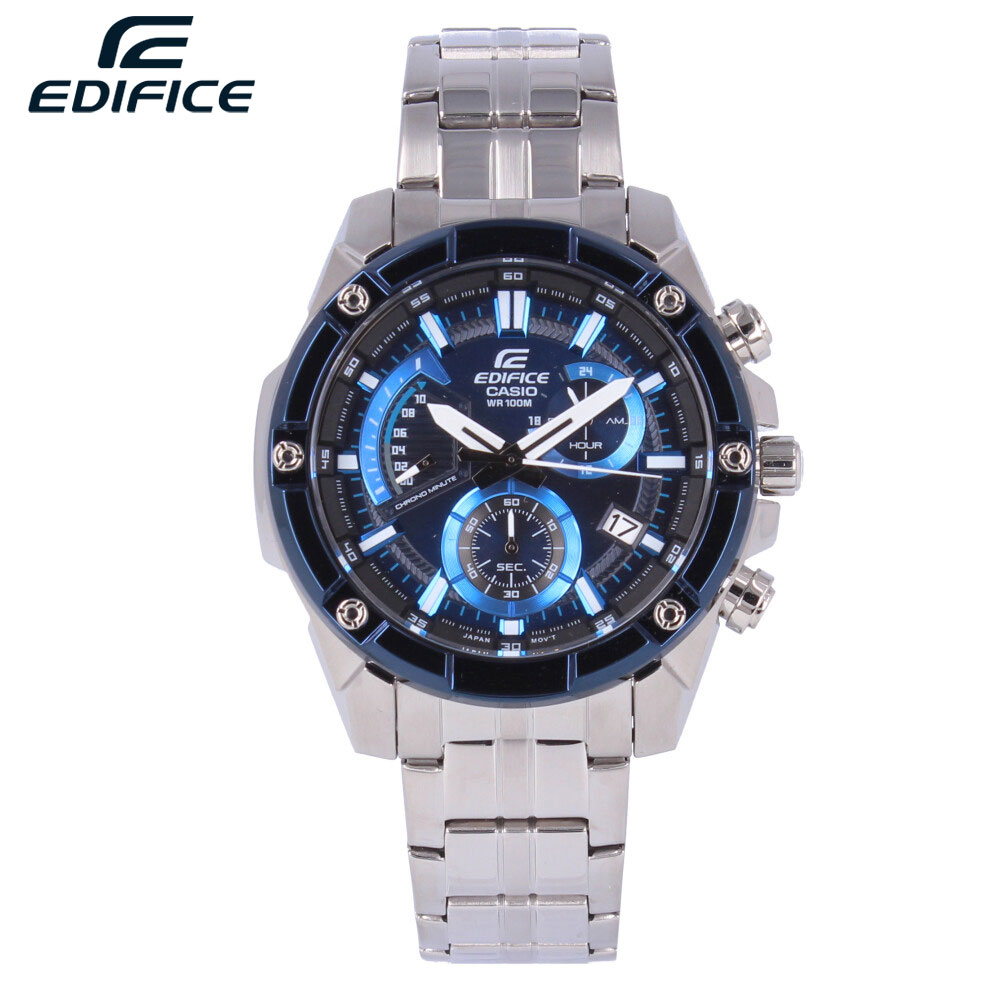 CASIO カシオ EDIFICE エディフィス腕時計 時計 メンズ 防水 クオーツ クロノグラフ メタル シルバー ネイビー ブルー EFR-559DB-2A ビジネス プレゼント ギフト 1年保証 送料無料