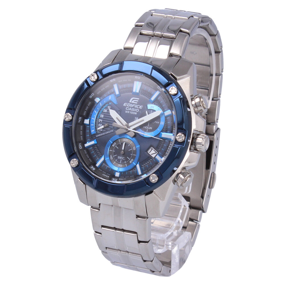 CASIO カシオ EDIFICE エディフィス腕時計 時計 メンズ 防水 クオーツ クロノグラフ メタル シルバー ネイビー ブルー EFR-559DB-2A ビジネス プレゼント ギフト 1年保証 送料無料