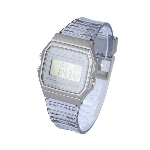 CASIO カシオ カシオスタンダード チープカシオ チプカシ腕時計 時計 ユニセックス メンズ レディース クオーツ デジタル 樹脂 クリア スケルトン グレー シルバー F-91WS-8プレゼント ギフト 1年保証 送料無料
