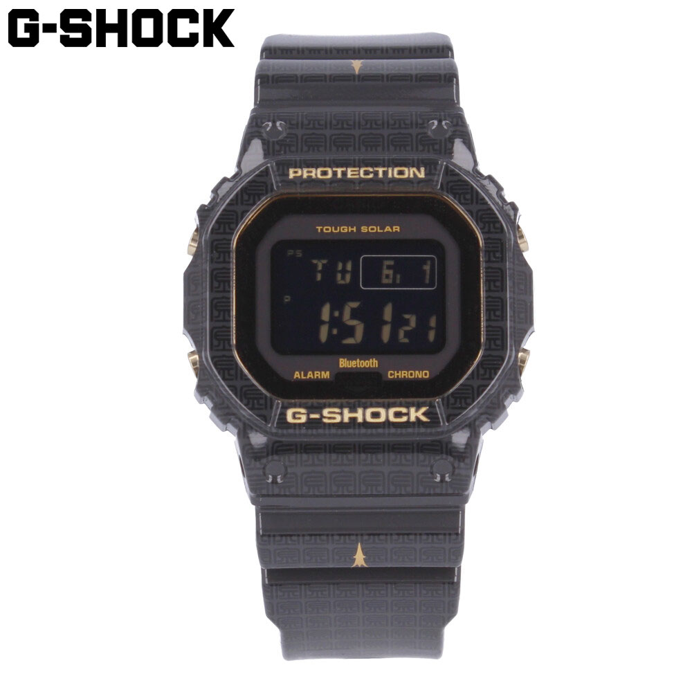 CASIO カシオ G-SHOCK ジーショック Gショック The Savage Five 馬超 金 智 三国志 JAHAN LOH腕時計 時計 メンズ 防水 デジタル 電波 ソーラー Bluetooth ブルートゥース ブラック ゴールド GW-B5600SGM-1プレゼント ギフト 1年保証 送料無料