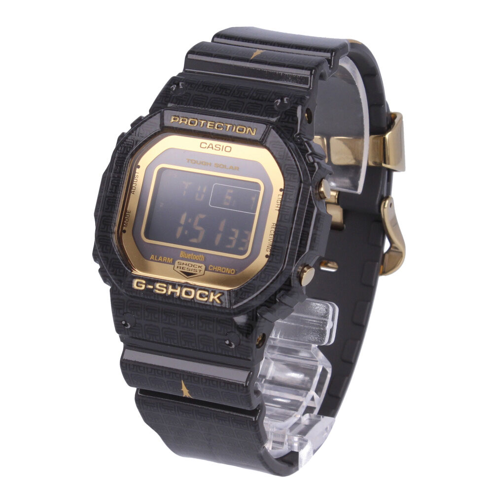 CASIO カシオ G-SHOCK ジーショック Gショック The Savage Five 馬超 金 智 三国志 JAHAN LOH腕時計 時計 メンズ 防水 デジタル 電波 ソーラー Bluetooth ブルートゥース ブラック ゴールド GW-B5600SGM-1プレゼント ギフト 1年保証 送料無料