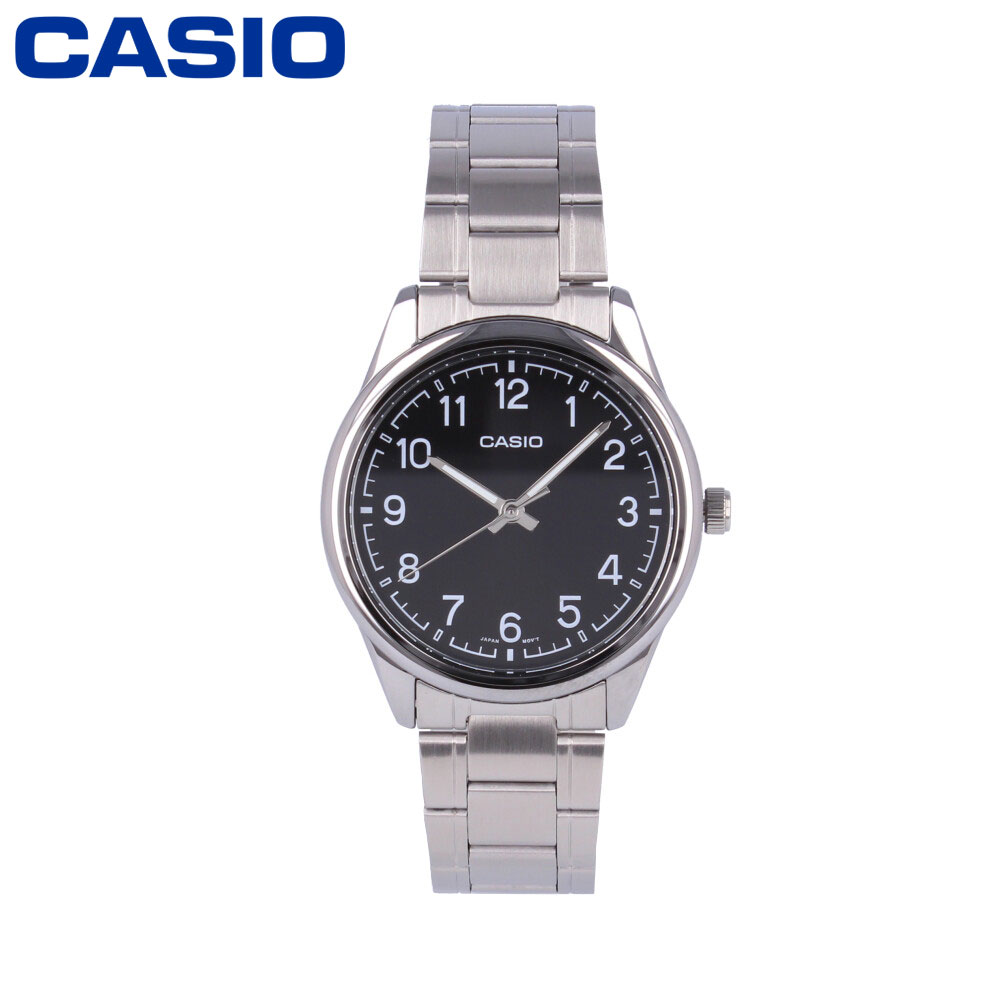 CASIO カシオ カシオスタンダード Dress ドレス腕時計 時計 メンズ クオーツ アナログ 3針 ステンレス メタル シルバー ブラック MTP-V005D-1B4プレゼント ギフト 1年保証 送料無料