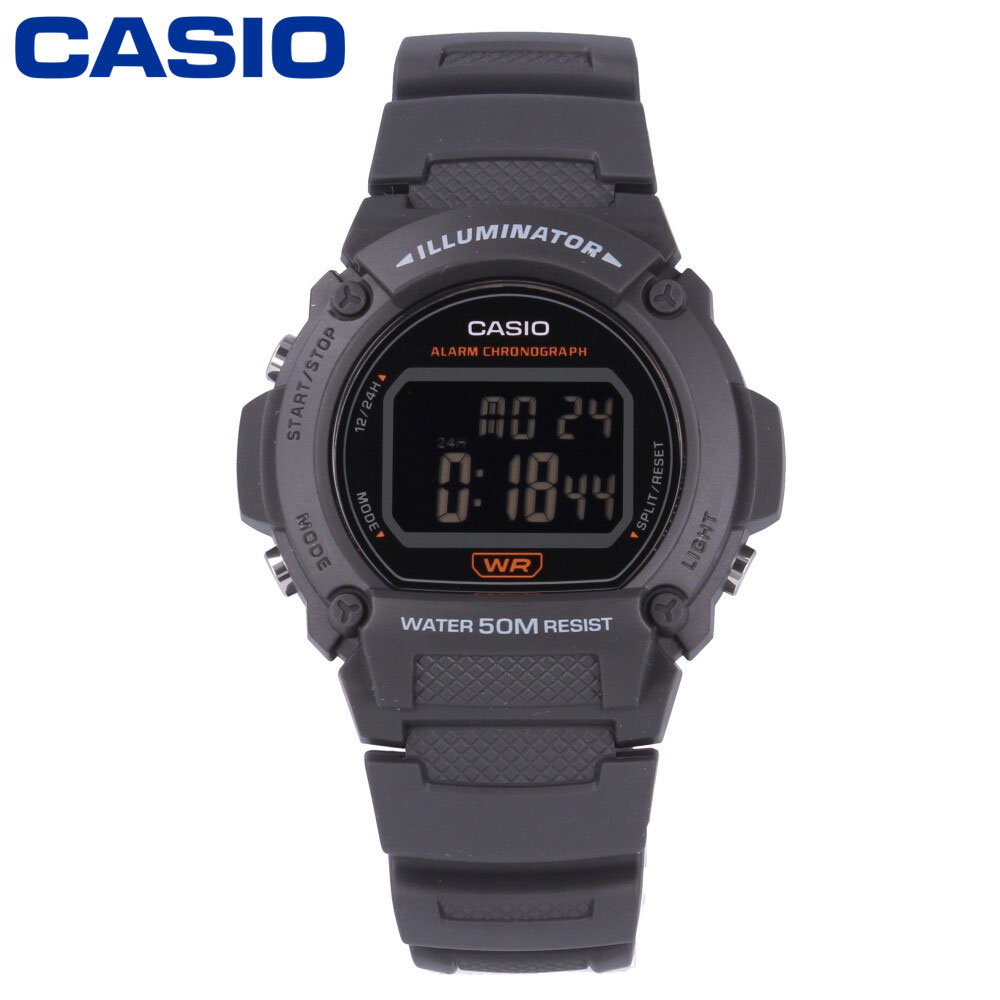 CASIO カシオ カシオスタンダード チープカシオ チプカシ腕時計 時計 メンズデジタル クオーツ ラバー グレー W-219H-8Bプレゼント ギフト 1年保証 送料無料 【ネコポス発送・BOXなし】