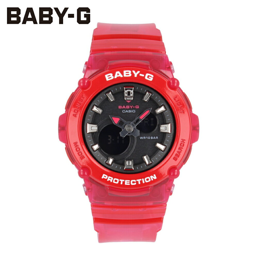 CASIO カシオ Baby-G ベビージー ベビーG 腕時計 時計 レディース アナデジ 防水 レッド スケルトン BGA-270S-4Aプレゼント ギフト 1年保証 送料無料