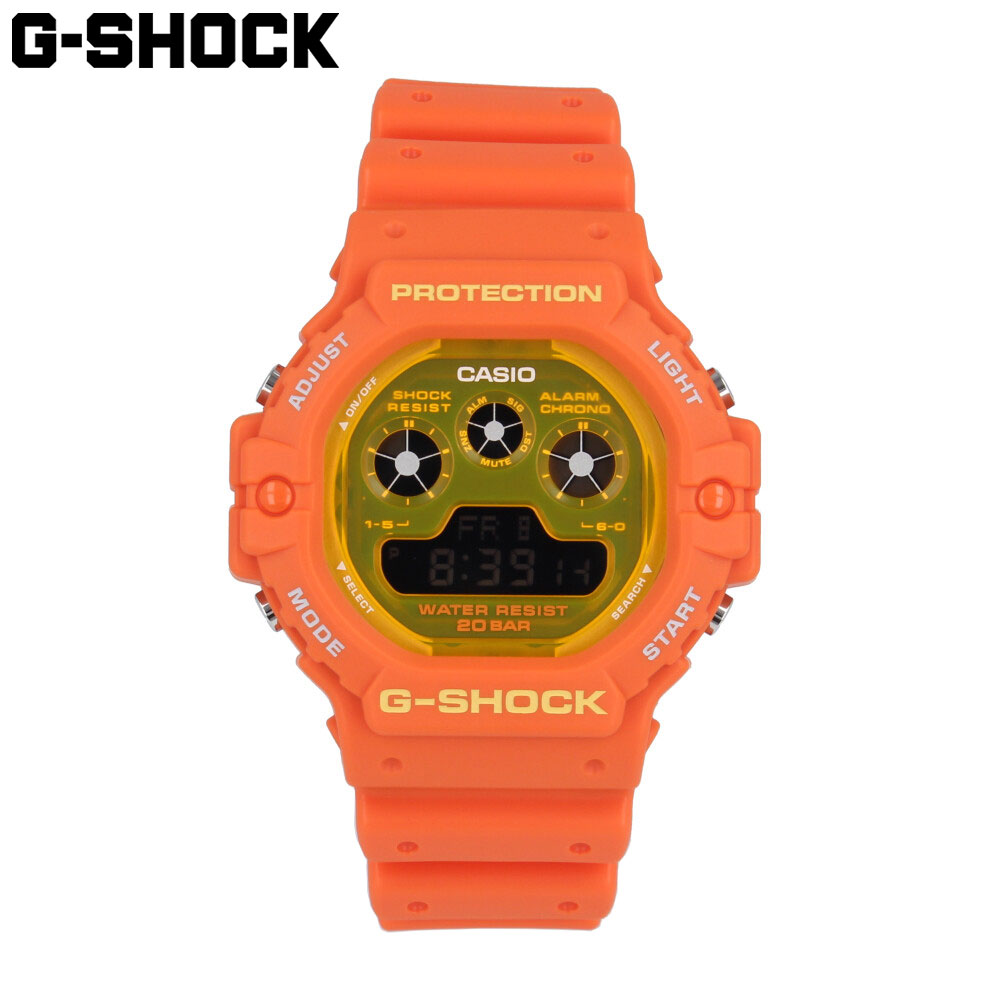 CASIO カシオ G-SHOCK ジーショック Gショック 5900 SERIES腕時計 時計 メンズ 防水 クオーツ デジタル クリア スケルトン オレンジ イエロー ブラック DW-5900TS-4プレゼント ギフト 1年保証 送料無料