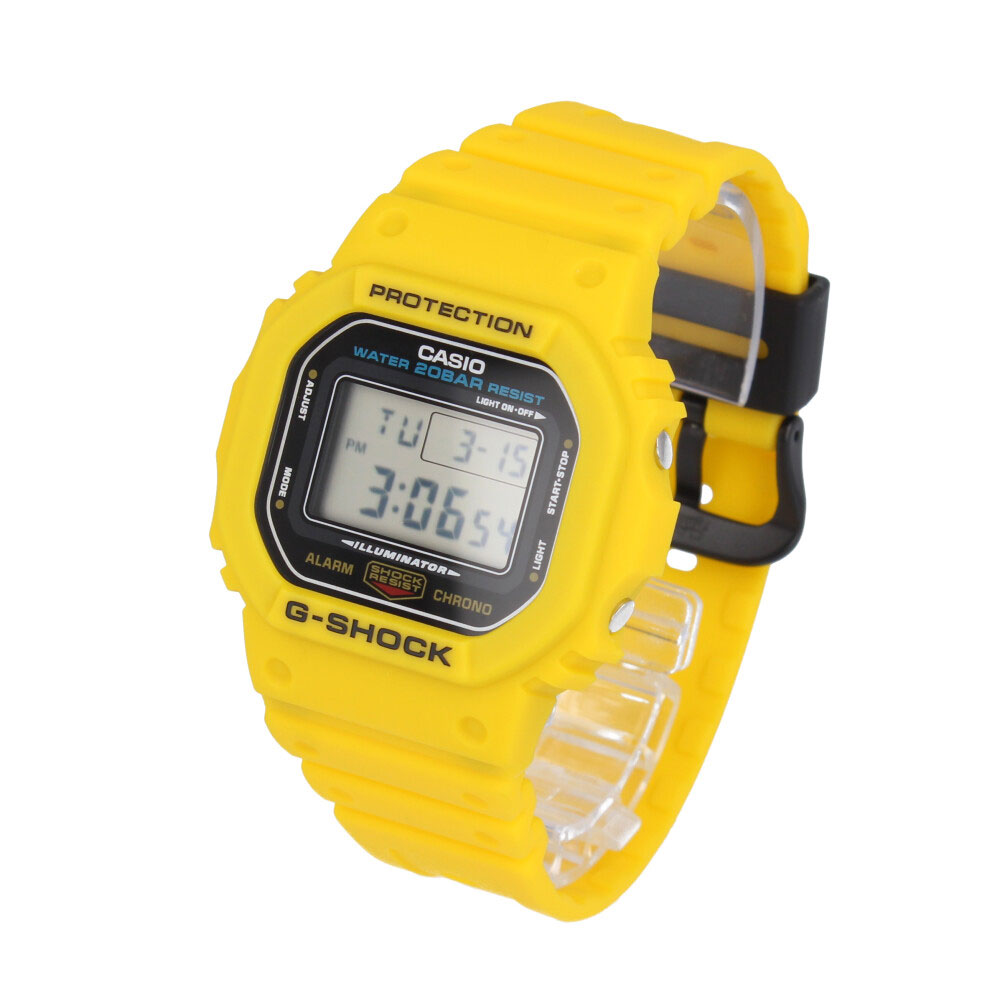 期間限定でポイント2倍！CASIO カシオ G-SHOCK ジーショック Gショック 5600 SERIES腕時計 時計 メンズ 防水 クオーツ デジタル カーボン 付け替え ベゼル バンド 替えベルト イエロー レッド ブラック DWE-5600R-9プレゼント ギフト 1年保証 送料無料