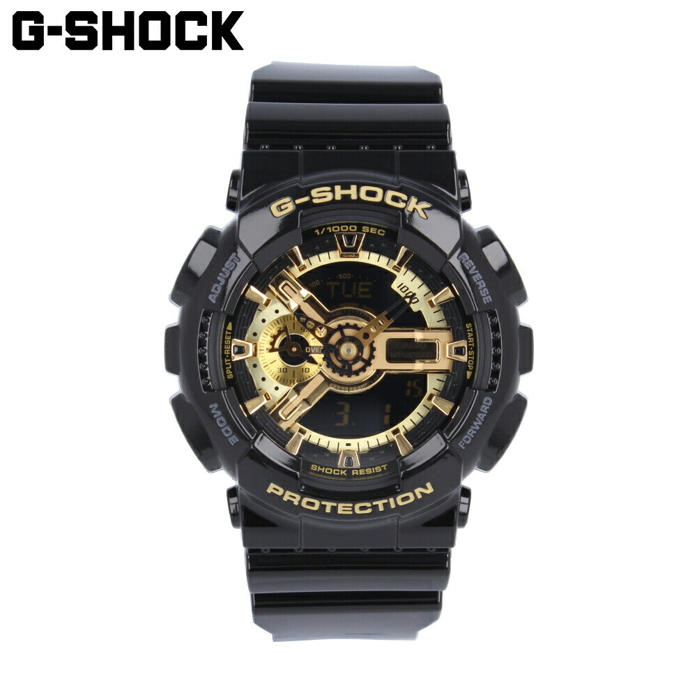 Rakuten - CASIO カシオ G-SHOCK ジーショック Gショック 腕時計 時計 メンズ アナデジ ビッグフェイス 防水 ブラック ゴールド GA-110GB-1プレゼント ギフト 1年保証 送料無料