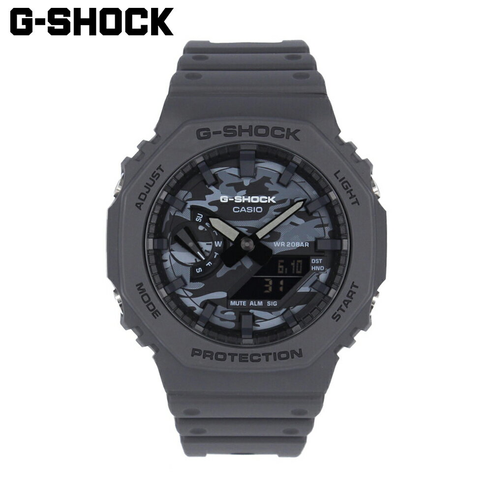 CASIO カシオ G-SHOCK ジーショック Gショック Dial Camo Utility Series腕時計 時計 メンズ 防水 クオーツ アナデジ 2針 カーボン 樹脂 カモフラージュ カモフラ 迷彩 グレー GA-2100CA-8Aプレゼント ギフト 1年保証 送料無料