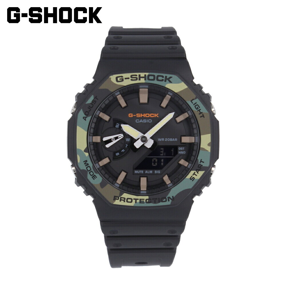 CASIO カシオ G-SHOCK ジーショック Gショック腕時計 時計 メンズ 防水 クオーツ アナデジ カモフラージュ 迷彩 カモフラ ミリタリー ブラック GA-2100SU-1Aプレゼント ギフト 1年保証 送料無料