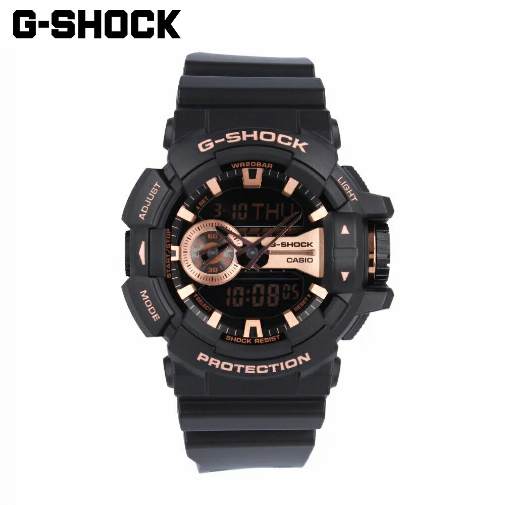 SSで使える5%OFFクーポン配布中！CASIO カシオ G-SHOCK ジーショック Gショック 腕時計 時計 メンズ アナデジ 防水 ブラック ローズゴールド ピンクゴールド GA-400GB-1A4プレゼント ギフト 1年保証 送料無料