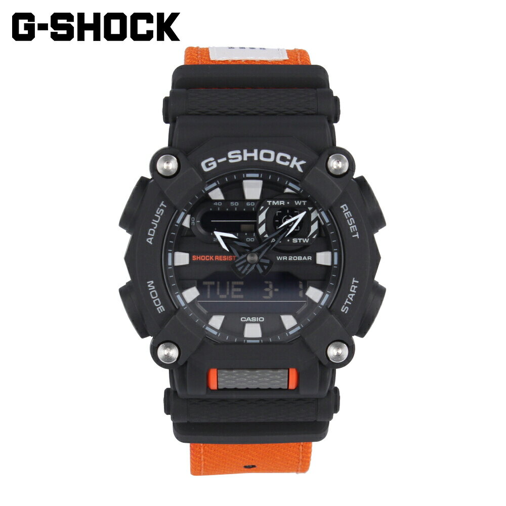 CASIO カシオ G-SHOCK ジーショック Gショック 腕時計 時計 メンズ アナデジ 10角形 十角形 ケース 防水 カジュアル アウトドア スポーツ ブラック オレンジ クロスバンド GA-900C-1A4プレゼント ギフト 1年保証 送料無料