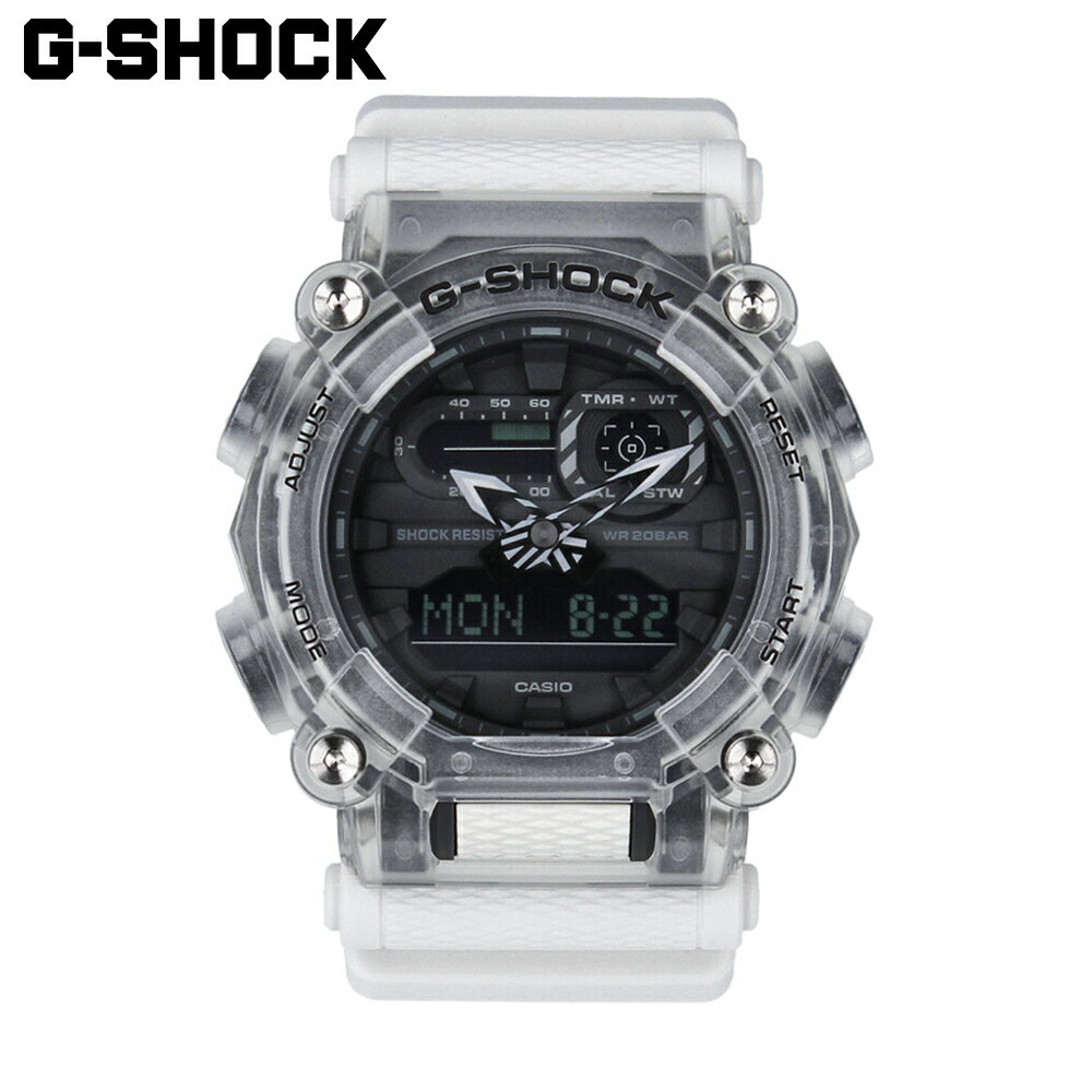 ウェーブ CASIO カシオ G-SHOCK ジーショック Gショック Sound Wave Series腕時計 時計 メンズ 防水 クオーツ アナデジ 2針 スケルトン クリア ホワイト ブラック GA-900SKL-7Aプレゼント ギフト 1年保証 送料無料 父の日