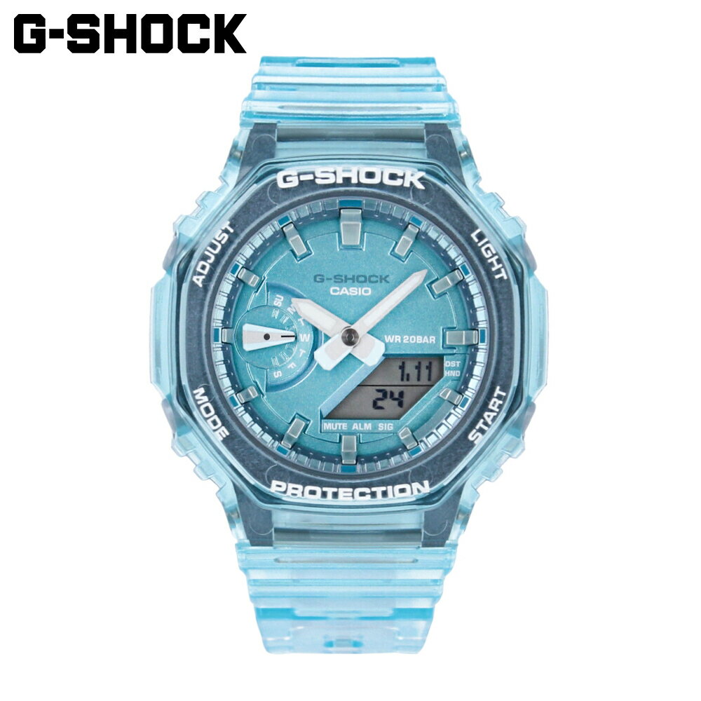 CASIO カシオ G-SHOCK ジーショック Gショック WOMEN腕時計 時計 レディース 防水 クオーツ アナデジ 2針 カーボン 樹脂 ブルー スケルトン GMA-S2100SK-2Aプレゼント ギフト 1年保証 送料無料 父の日