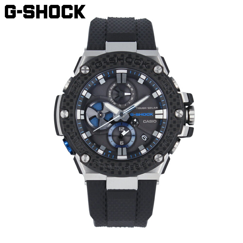 CASIO カシオ G-SHOCK ジーショック Gショック G-STEEL GST-B100 Series腕時計 時計 メンズ 防水 タフソーラー アナログ 3針 スマートフォンリンク Bluetooth カーボン ステンレス 樹脂 ブラック シルバー ブルー GST-B100XA-1Aプレゼント ギフト 1年保証 送料無料