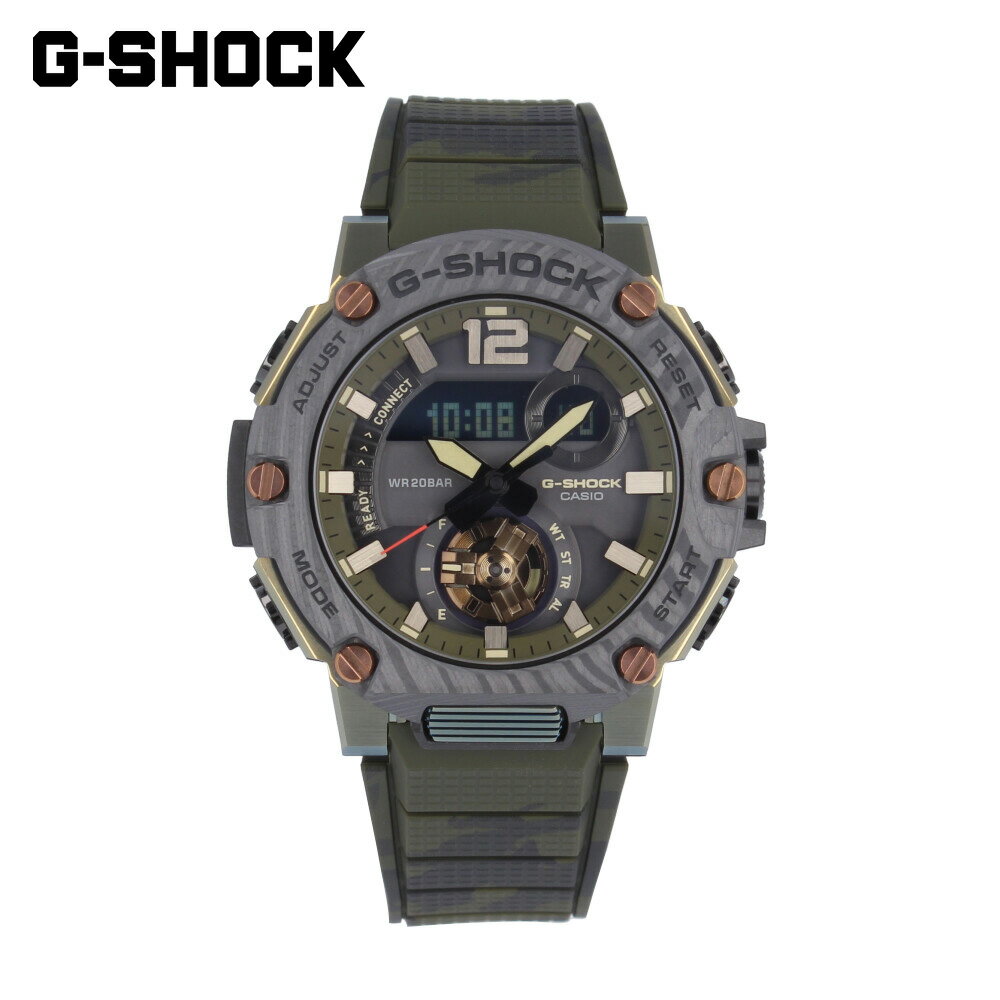 CASIO カシオ G-SHOCK ジーショック Gショック G-STEEL腕時計 時計 メンズ 防水 タフソーラー アナデジ スマートフォンリンク Bluetooth 樹脂 ステンレス カーキ 迷彩 カモフラ ミリタリー グレー ブラック GST-B300XB-1A3プレゼント ギフト 1年保証 送料無料