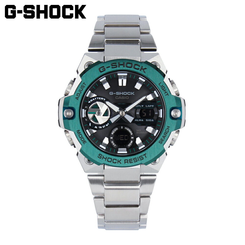 CASIO カシオ G-SHOCK ジーショック Gショック G-STEEL ジースチール腕時計 時計 メンズ 防水 タフソーラー スマートフォンリンク Bluetooth アナデジ 2針 樹脂 ステンレス メタル シルバー グリーン ブラック GST-B400CD-1A3プレゼント ギフト 1年保証 送料無料