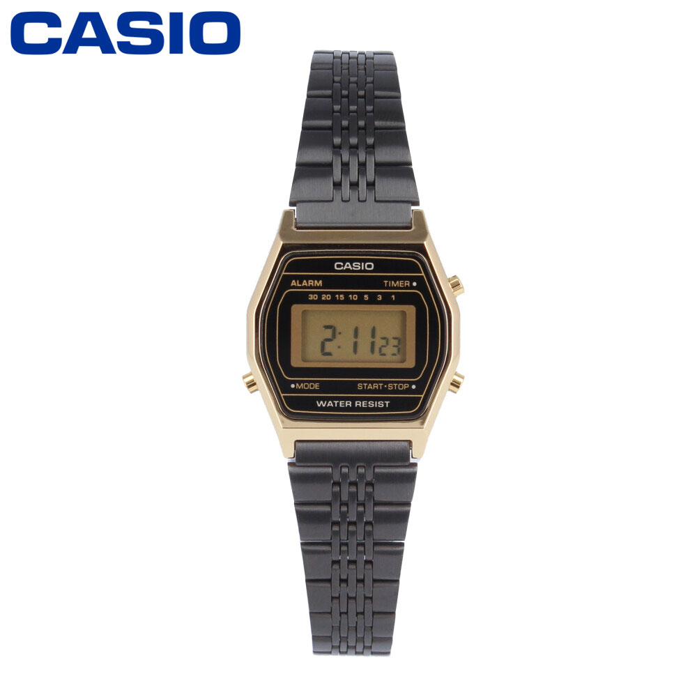 CASIO カシオ カシオスタンダード Vintage ヴィンテージ腕時計 時計 レディース クオーツ デジタル ステンレス メタル ブラック ゴールド LA690WGB-1プレゼント ギフト 1年保証 送料無料 父の日