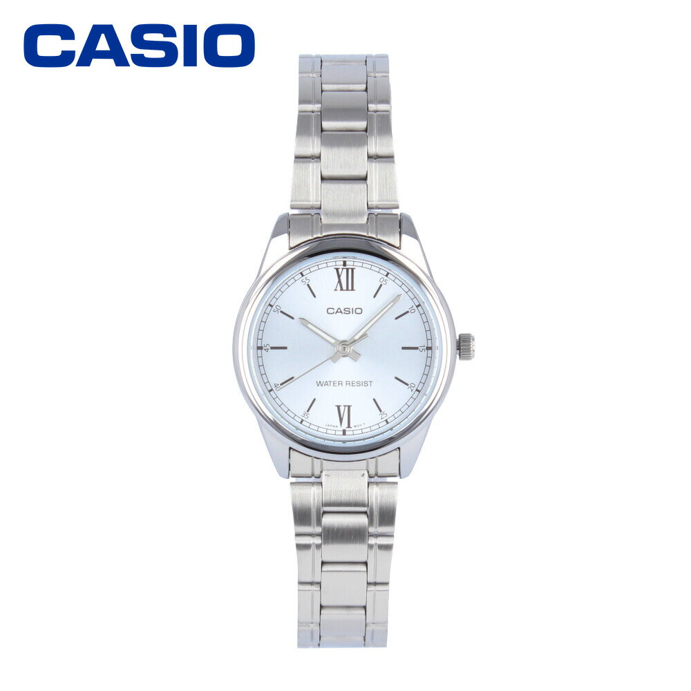 CASIO カシオ カシオスタンダード チープカシオ チプカシ腕時計 時計 レディース クオーツ アナログ 3針 ステンレス メタル シルバー スカイブルー LTP-V005D-2B3プレゼント ギフト 1年保証 送料無料 父の日