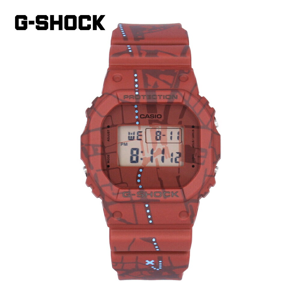 CASIO カシオ G-SHOCK ジーショック Gショック Treasure Huntシリーズ 渋谷 地図 5600 SERIES腕時計 時計 メンズ 防水 クオーツ デジタル レッド DW-5600SBY-4プレゼント ギフト 1年保証 送料無料 父の日