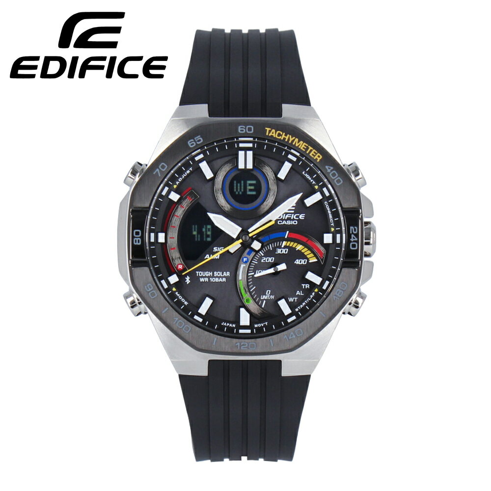 CASIO カシオ EDIFICE エディフィス ECB-900 Series腕時計 時計 メンズ 防水 タフソーラー アナデジ 3針 スマートフォンリンク Bluetooth ステンレス 樹脂 ブラック シルバー ECB-950MP-1A ビジネス プレゼント ギフト 1年保証 送料無料