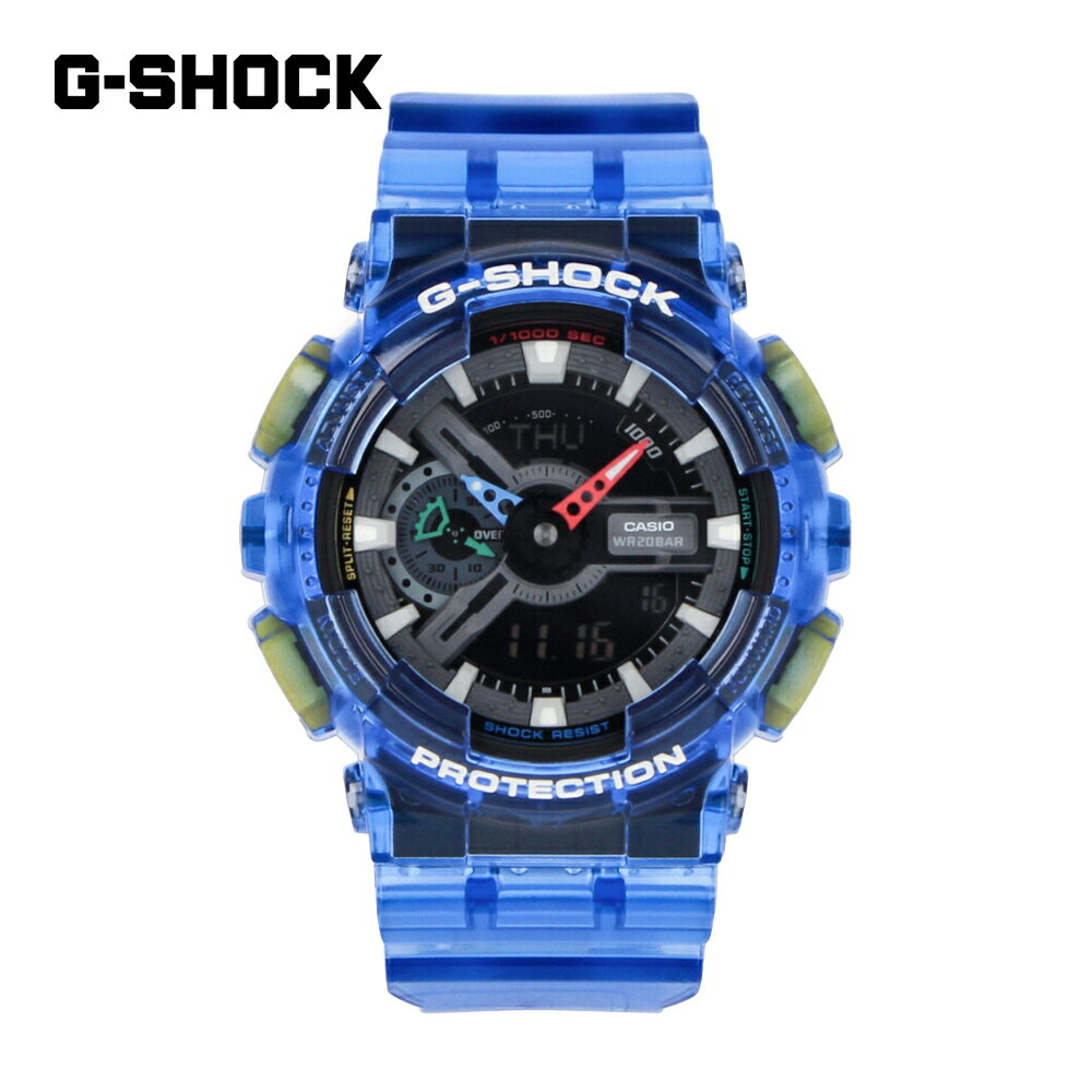 CASIO カシオ G-SHOCK ジーショック Gショック JOYTOPIAシリーズ 110 SERIES腕時計 時計 メンズ 防水 クオーツ アナデジ 2針 ブルー スケルトン グレー ブラック GA-110JT-2Aプレゼント ギフト 1年保証 送料無料 父の日