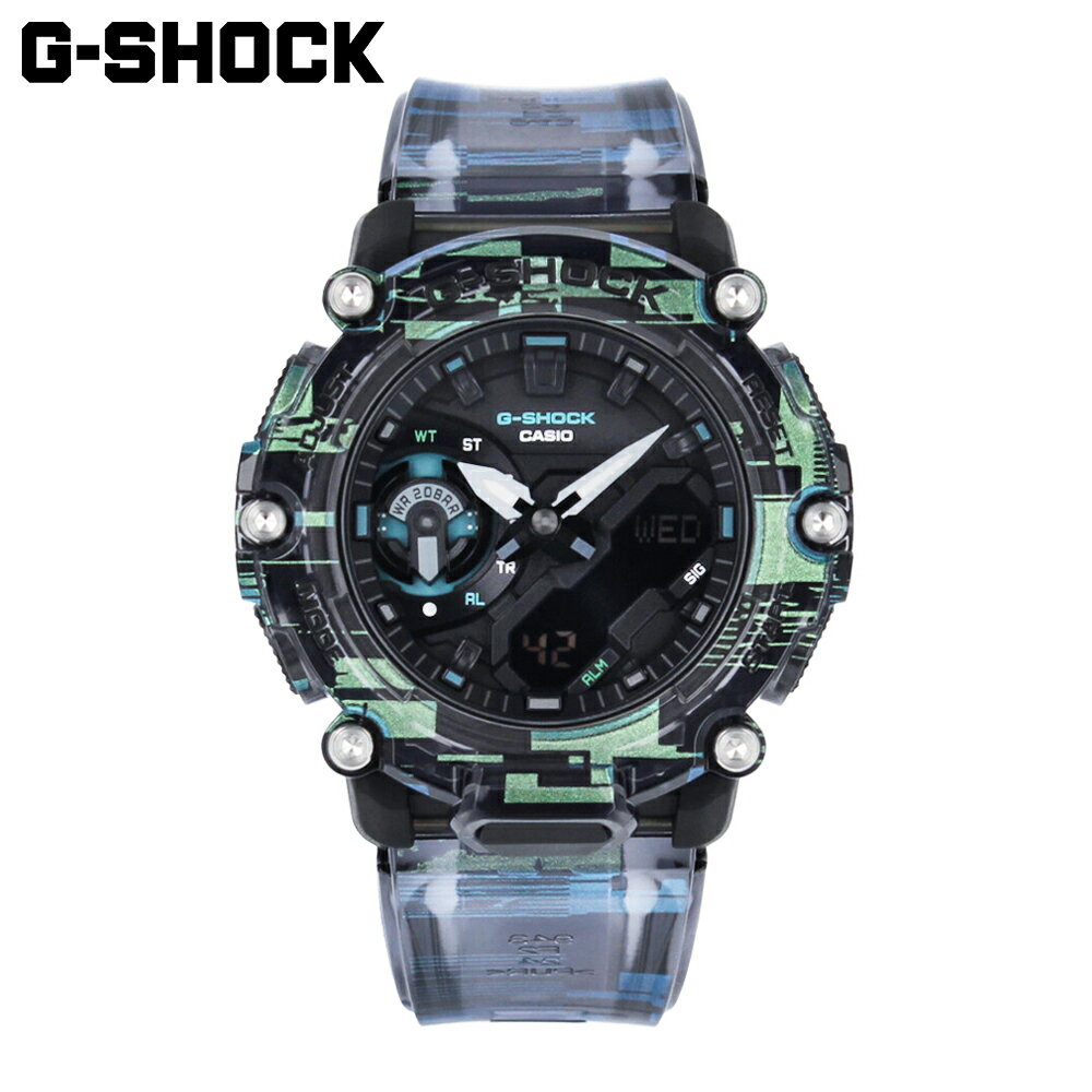 CASIO カシオ G-SHOCK ジーショック Gショック 2200 SERIES腕時計 時計 メンズ 防水 クオーツ アナデジ 2針 カーボン 樹脂 グレー ブラック スケルトン グリーン ブルー 偏光インク GA-2200NN-1Aプレゼント ギフト 1年保証 送料無料