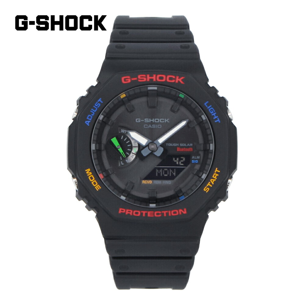 CASIO カシオ G-SHOCK ジーショック Gショック Multi color accentsシリーズ 2100 Series腕時計 時計 メンズ 防水 タフソーラー アナデジ 2針 モバイルリンク Bluetooth カーボン 樹脂 ブラック GA-B2100FC-1Aプレゼント ギフト 1年保証 送料無料 父の日