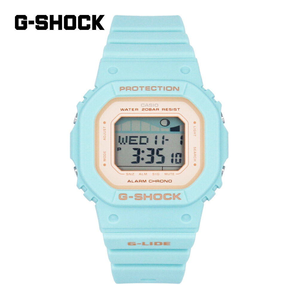 カシオ G-SHOCK 腕時計（レディース） CASIO カシオ G-SHOCK ジーショック Gショック G-LIDE WOMEN腕時計 時計 レディース 防水 クオーツ デジタル タイドグラフ ペールブルー ペールオレンジ GLX-S5600-3プレゼント ギフト 1年保証 送料無料 父の日