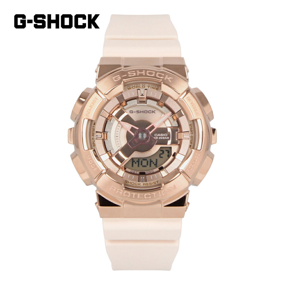 カシオ G-SHOCK 腕時計（レディース） CASIO カシオ G-SHOCK ジーショック Gショック WOMEN腕時計 時計 レディース 防水 クオーツ アナデジ 2針 樹脂 ステンレス ピンクベージュ ピンクゴールド GM-S110PG-4Aプレゼント ギフト 1年保証 送料無料 父の日