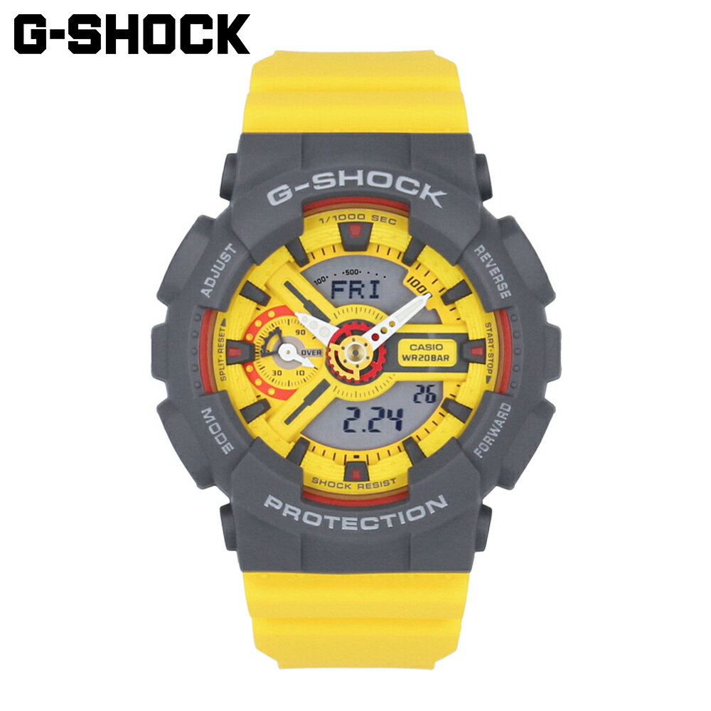 カシオ G-SHOCK 腕時計（レディース） CASIO カシオ G-SHOCK ジーショック Gショック腕時計 時計 レディース 防水 クオーツ アナデジ 2針 イエロー チャコールグレー GMA-S110Y-9Aプレゼント ギフト 1年保証 送料無料 父の日