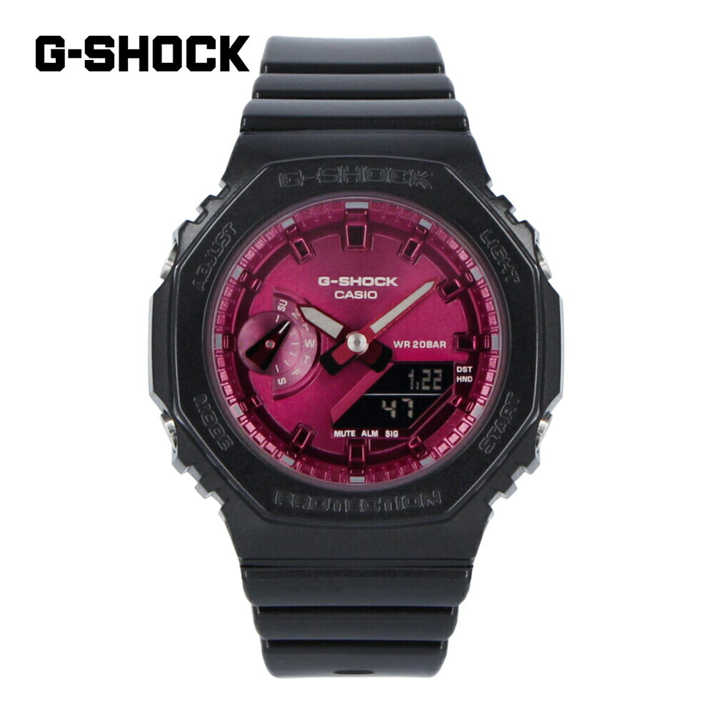 カシオ G-SHOCK 腕時計（レディース） CASIO カシオ G-SHOCK ジーショック Gショック Black＆Red WOMEN腕時計 時計 レディース 防水 クオーツ アナデジ 2針 カーボン 樹脂 ブラック ワインレッド GMA-S2100RB-1Aプレゼント ギフト 1年保証 送料無料 父の日