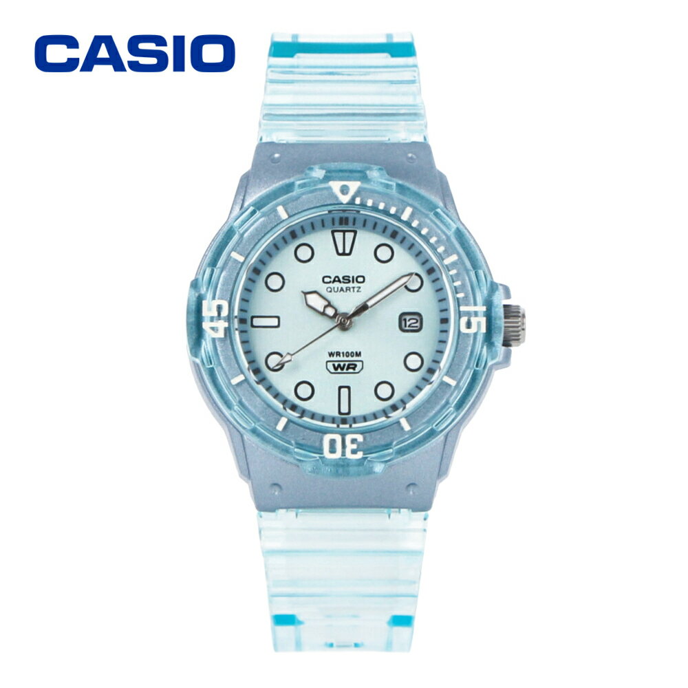 CASIO カシオ カシオスタンダード チープカシオ チプカシ POP腕時計 時計 レディース 防水 クオーツ アナログ 3針 樹脂 ライトブルー スケルトン LRW-200HS-2Eプレゼント ギフト 1年保証 送料無料 父の日