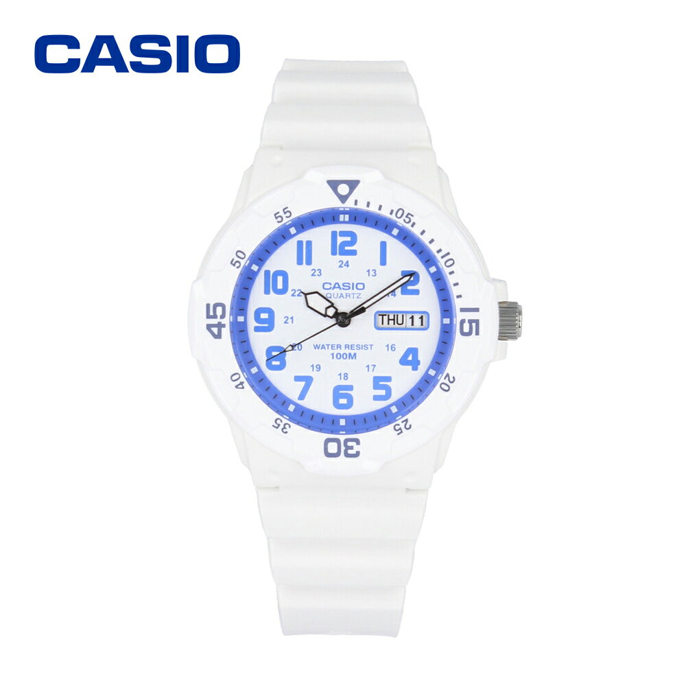 CASIO カシオ カシオスタンダード チープカシオ チプカシ腕時計 時計 メンズ 防水 クオーツ アナログ 3針 樹脂 ホワイト ブルー MRW-200HC-7B2プレゼント ギフト 1年保証 送料無料 【ネコポス発送・BOXなし】
