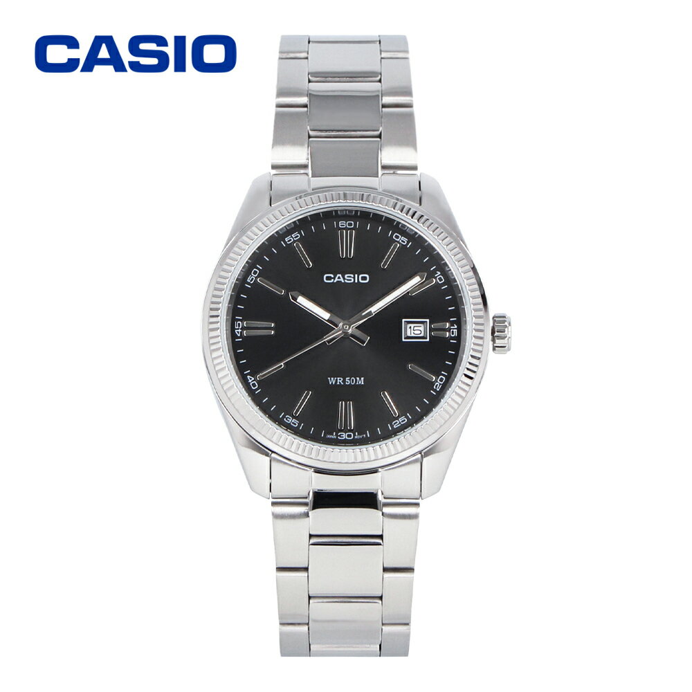 Rakuten - CASIO カシオ カシオスタンダード チープカシオ チプカシ腕時計 時計 メンズ クオーツ アナログ 3針 真鍮 ステンレス メタル シルバー ブラック MTP-1302D-1A1プレゼント ギフト 1年保証 送料無料
