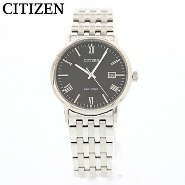 CITIZEN シチズン 腕時計 時計 メンズ アナログ ソーラー エコドライブ ECO DRIVE 3針 シンプル デイ 日付 海外モデル ビジネス 仕事 就活 防水 ステンレス メタル ブレス シルバー 銀 ブラック 黒 BM6770-51E プレゼント ギフト 1年保証 送料無料