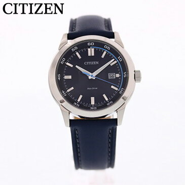 CITIZEN シチズン 腕時計 時計 メンズ アナログ ソーラー エコドライブ ECO DRIVE 3針 シンプル デイ 日付 海外モデル ビジネス 仕事 就活 防水 レザー 革 ブラック 黒 シルバー 銀 BM7140-11L プレゼント ギフト 1年保証 送料無料