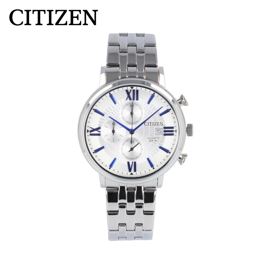 CITIZEN シチズン腕時計 時計 メンズ クオーツ アナログ クロノグラフ ステンレス メタル シルバー AN3610-71Aプレゼント ギフト 1年保証 送料無料