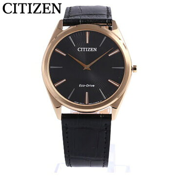 CITIZEN シチズン 腕時計 時計 メンズ アナログ ソーラー エコドライブ ECO DRIVE 2針 シンプル 薄型 軽量 ドレスウォッチ ビジネス 仕事 カジュアル 防水 レザー 革 ブラック 黒 ゴールド 金 ブラック 黒 AR3073-06E プレゼント ギフト 1年保証 送料無料