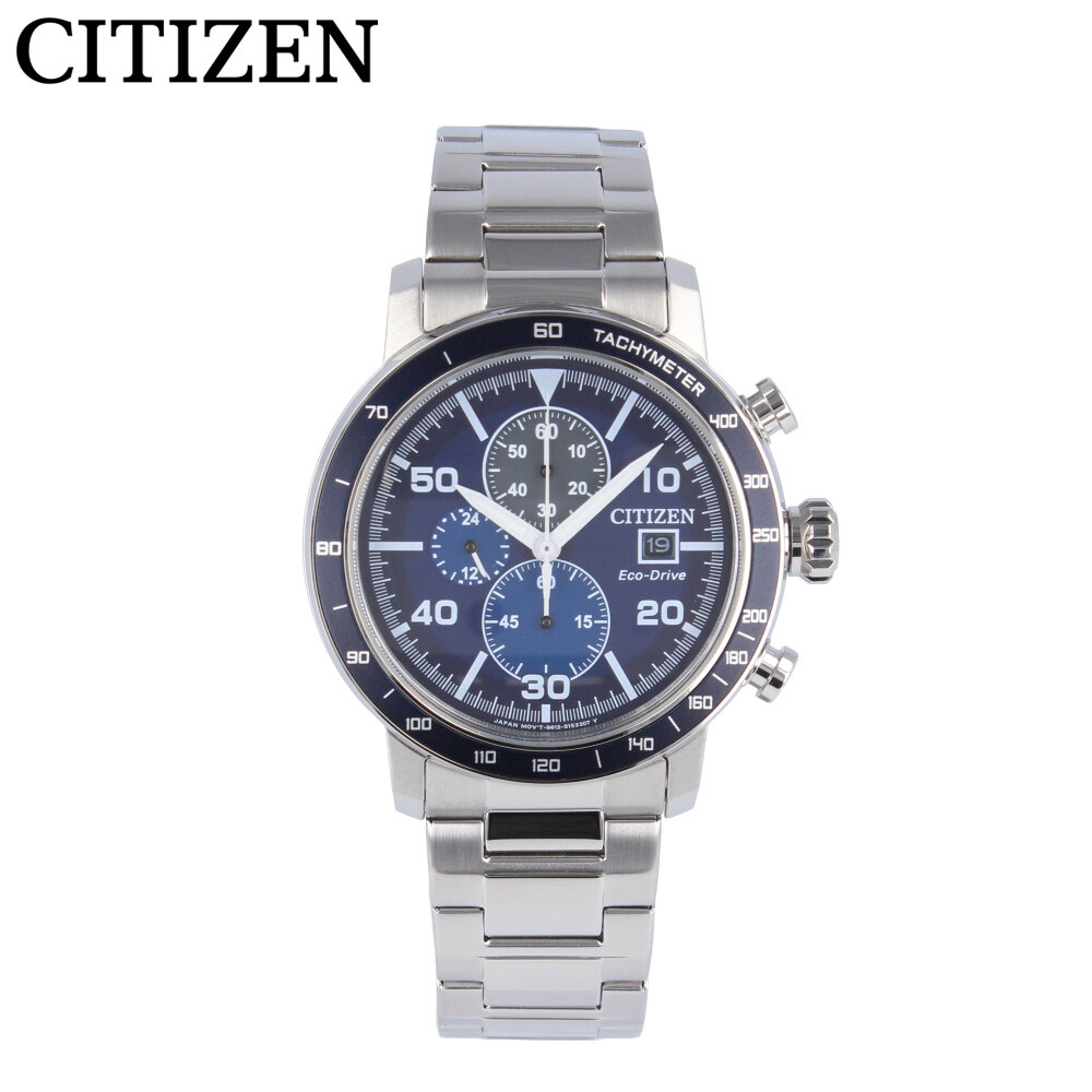 CITIZEN シチズン Eco Drive エコドライブ腕時計 時計 メンズ 防水 ソーラー アナログ クロノグラフ ステンレス メタル シルバー ネイビー CA0648-50Lプレゼント ギフト 1年保証 送料無料 国内正規品