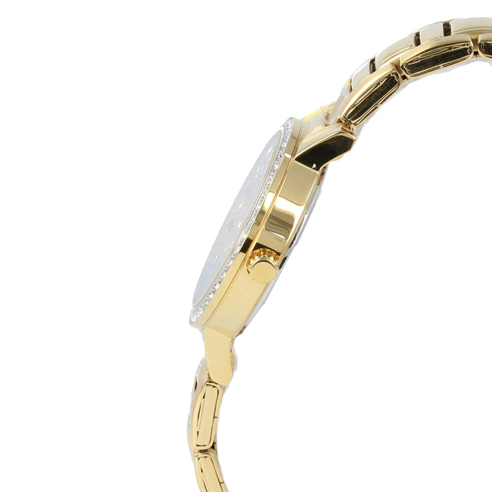 CITIZEN シチズン 腕時計 時計 レディース アナログ クオーツ エレガント ラインストーン 海外モデル ビジネス 仕事 カジュアル 防水 ステンレス メタル ブレス ゴールド 金 EL3042-50Pプレゼント ギフト 1年保証 送料無料