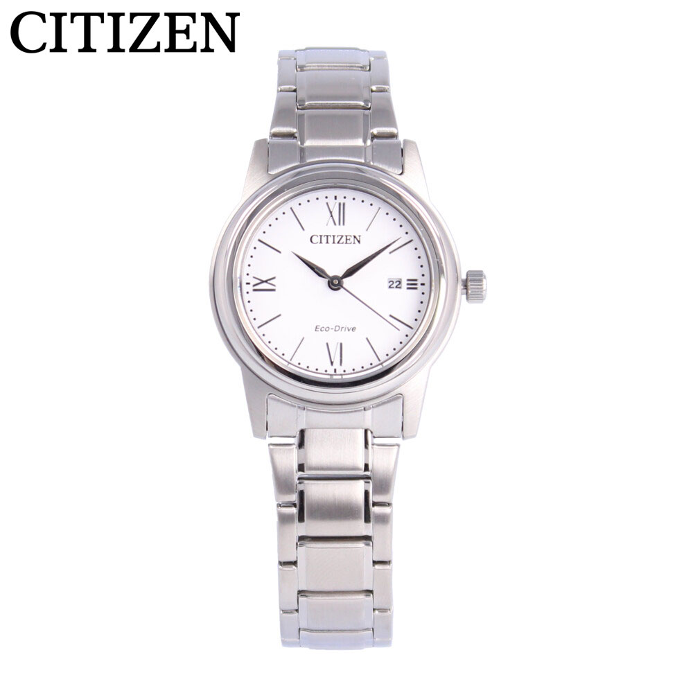CITIZEN シチズン Eco-Drive エコドライブ腕時計 時計 レディース ソーラー 3針 メタル シルバー ホワイト FE1220-89Aプレゼント ギフト 1年保証 送料無料
