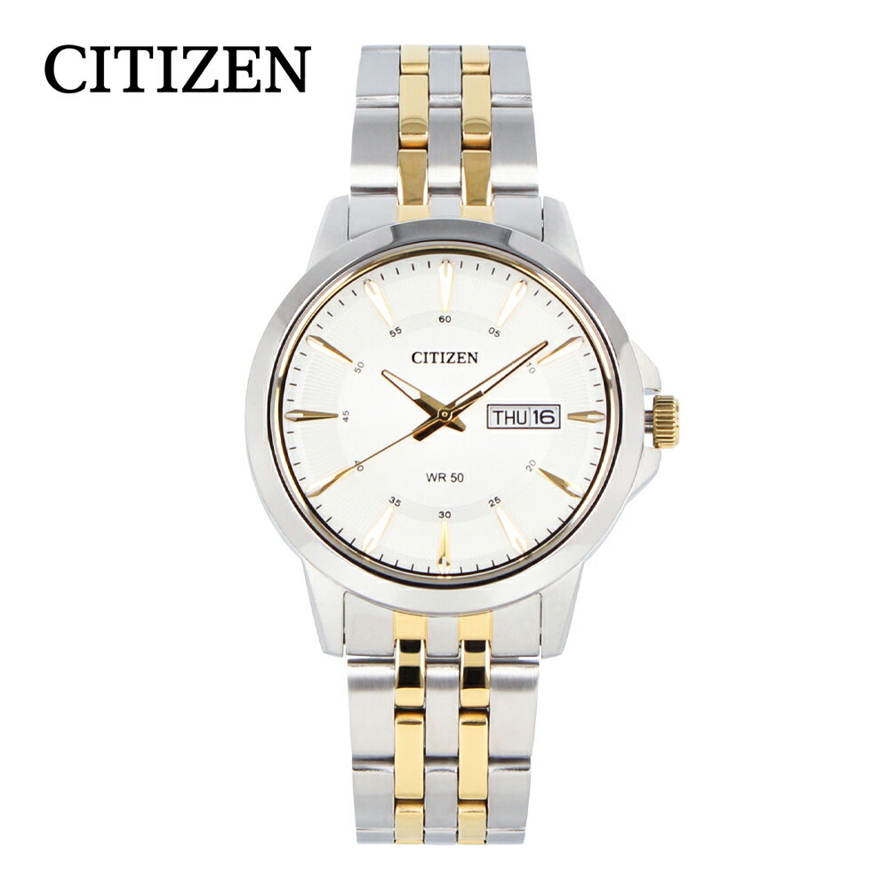 樂天商城 - CITIZEN シチズン腕時計 時計 メンズ クオーツ アナログ 3針 ステンレス メタル コンビベルト ツートン シルバー ゴールド ホワイトシルバー BF2018-52Aプレゼント ギフト 1年保証 送料無料